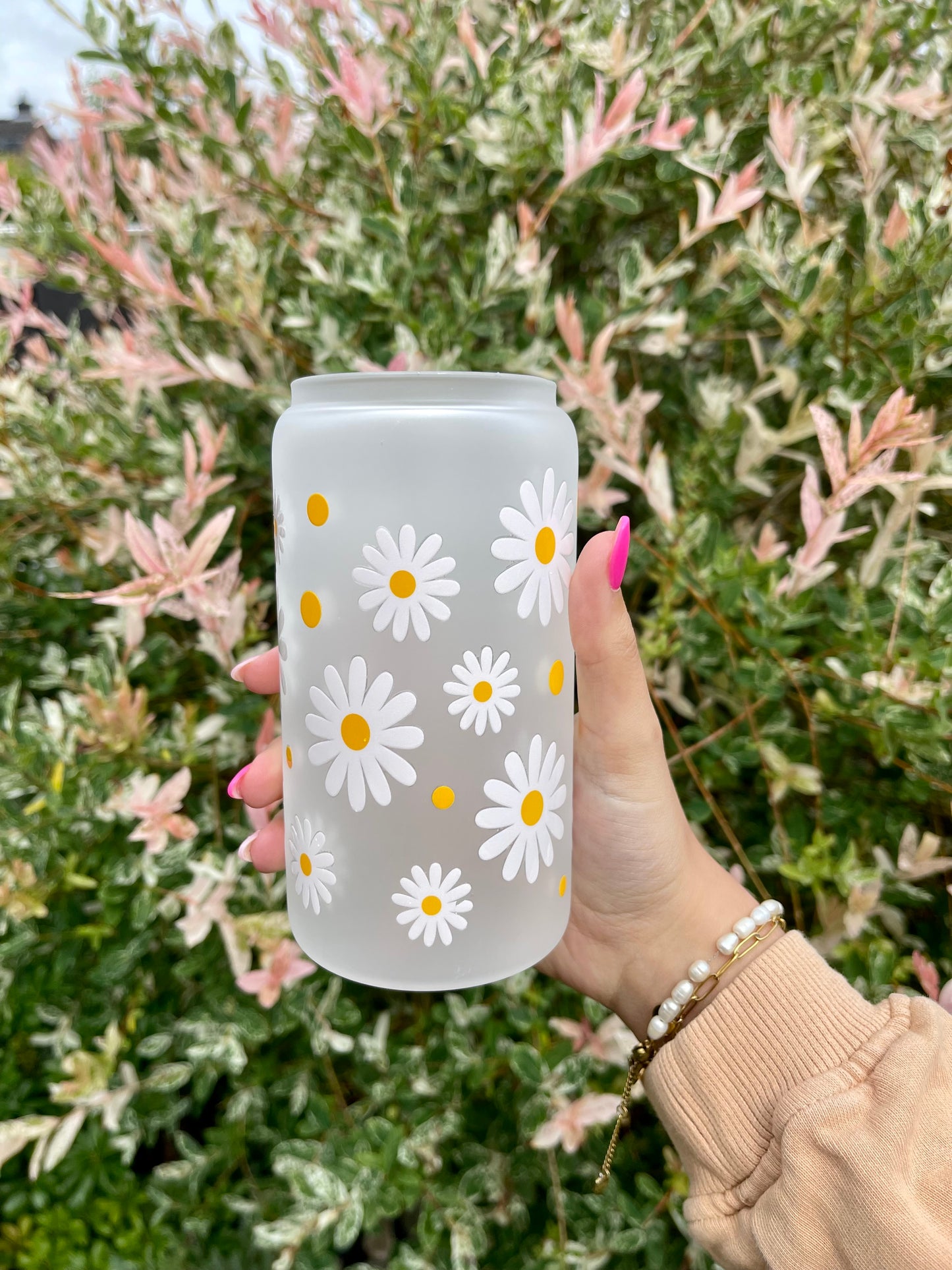 Trinkglas große Gänseblümchen 470ml