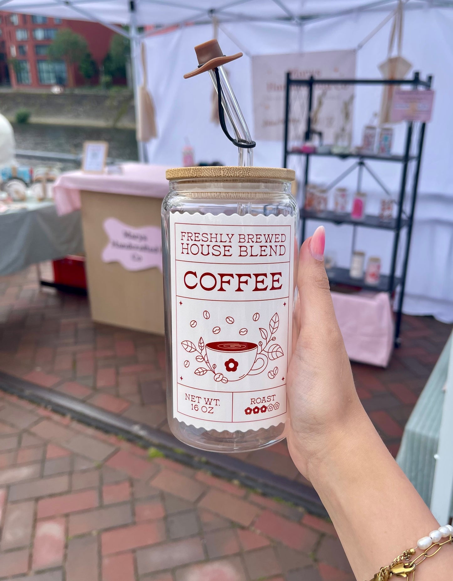 Trinkglas coffee beige 470ml