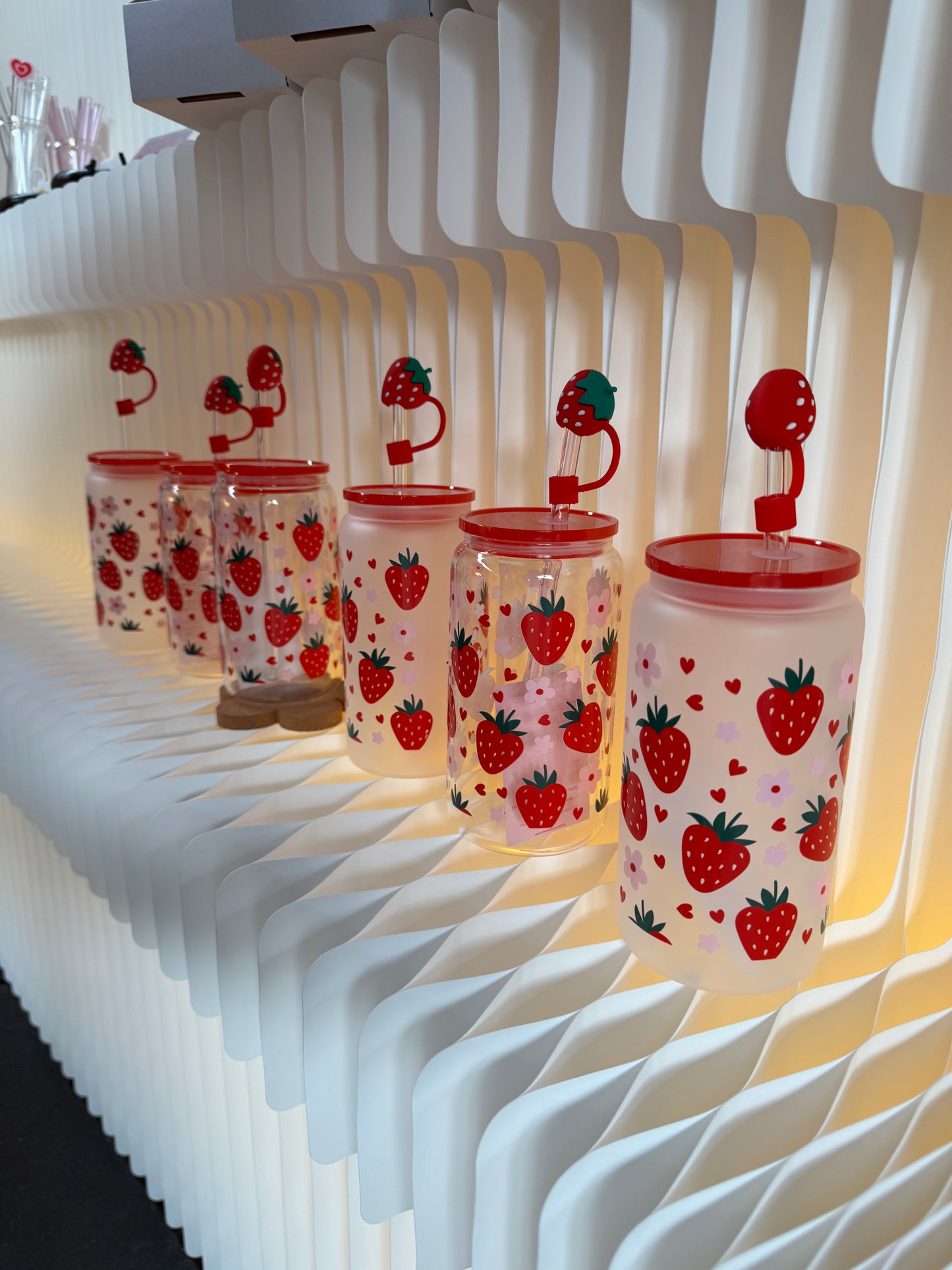 Trinkglas Set Erdbeere