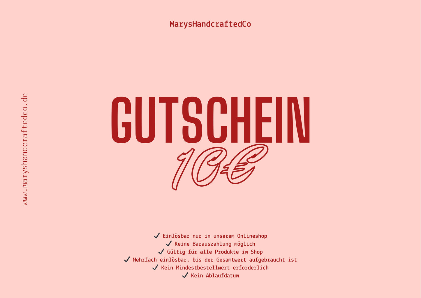 MarysHandcraftedCo - Gutscheine