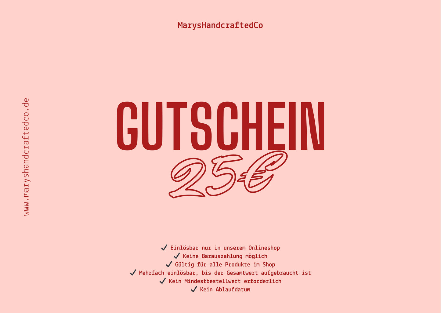MarysHandcraftedCo - Gutscheine