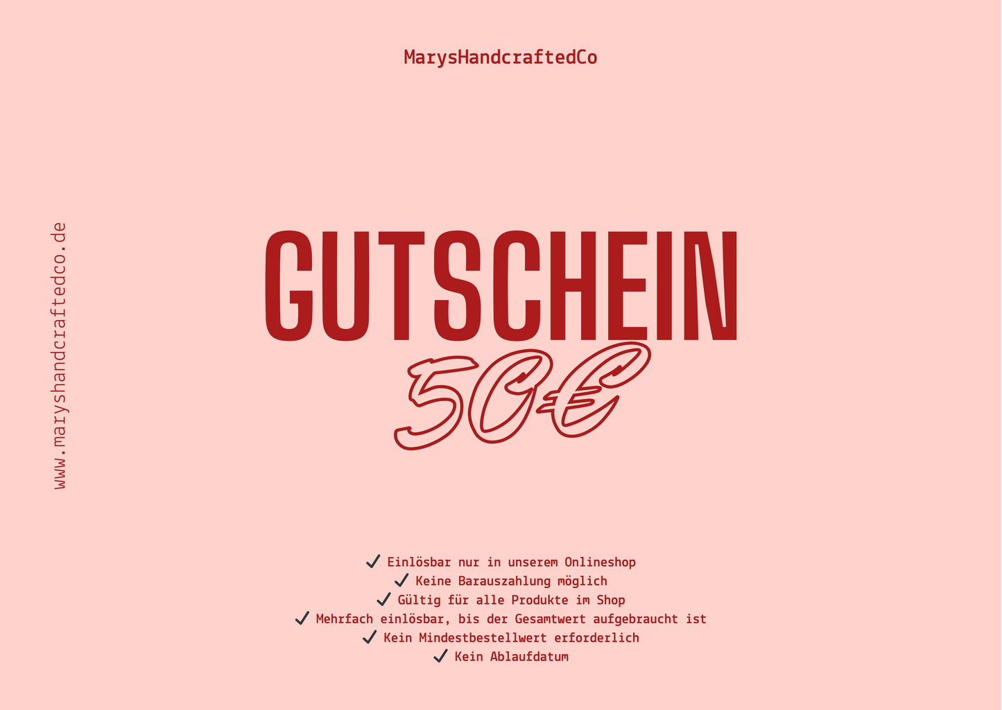 MarysHandcraftedCo - Gutscheine