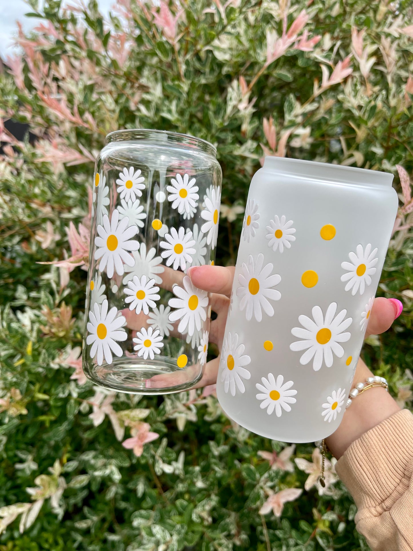 Trinkglas große Gänseblümchen 470ml