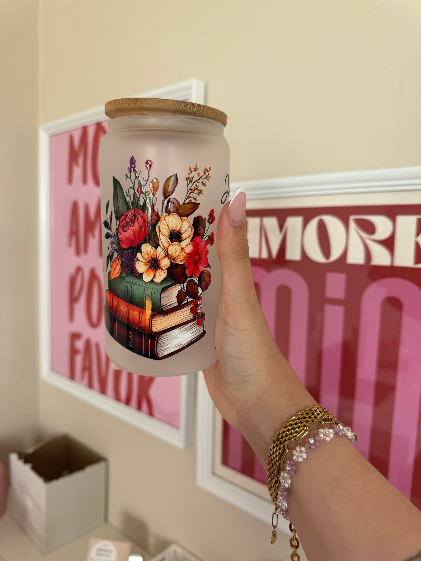 Trinkglas just a girl who loves books 470ml