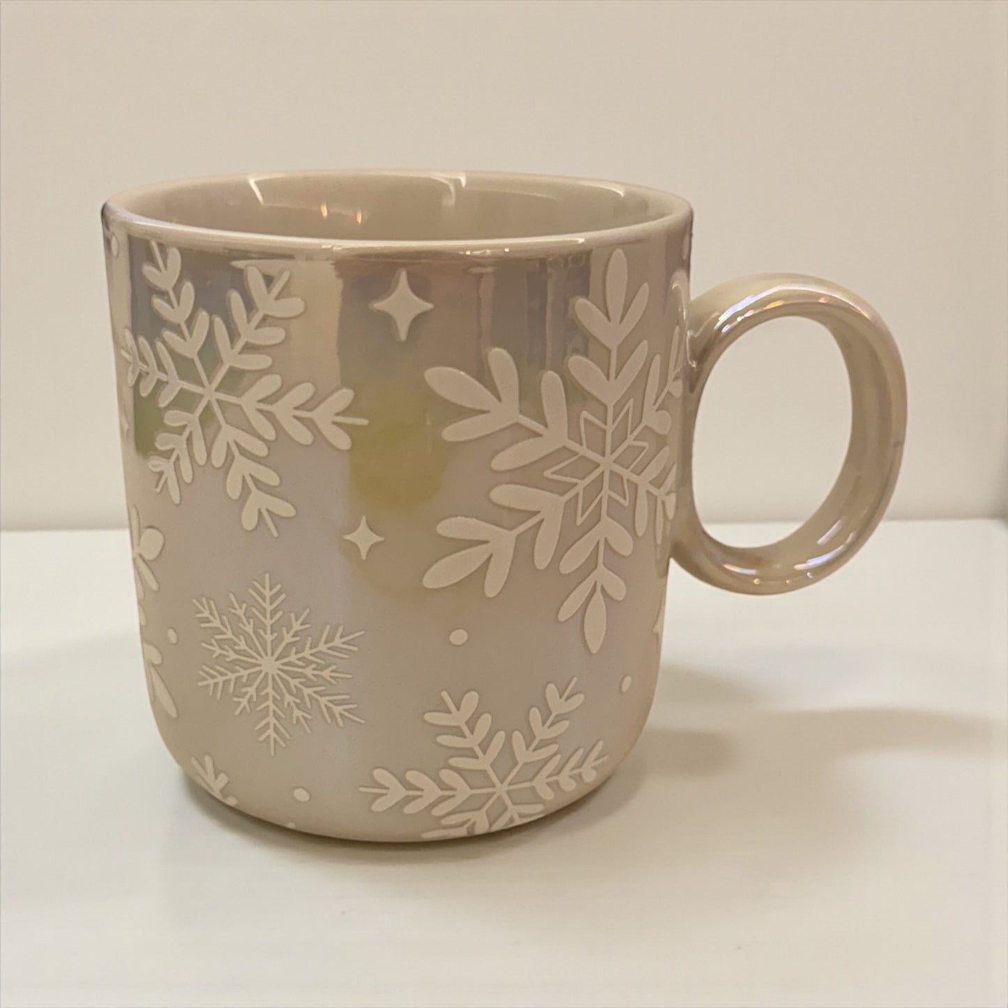 Tasse holographisch Schneeflocke