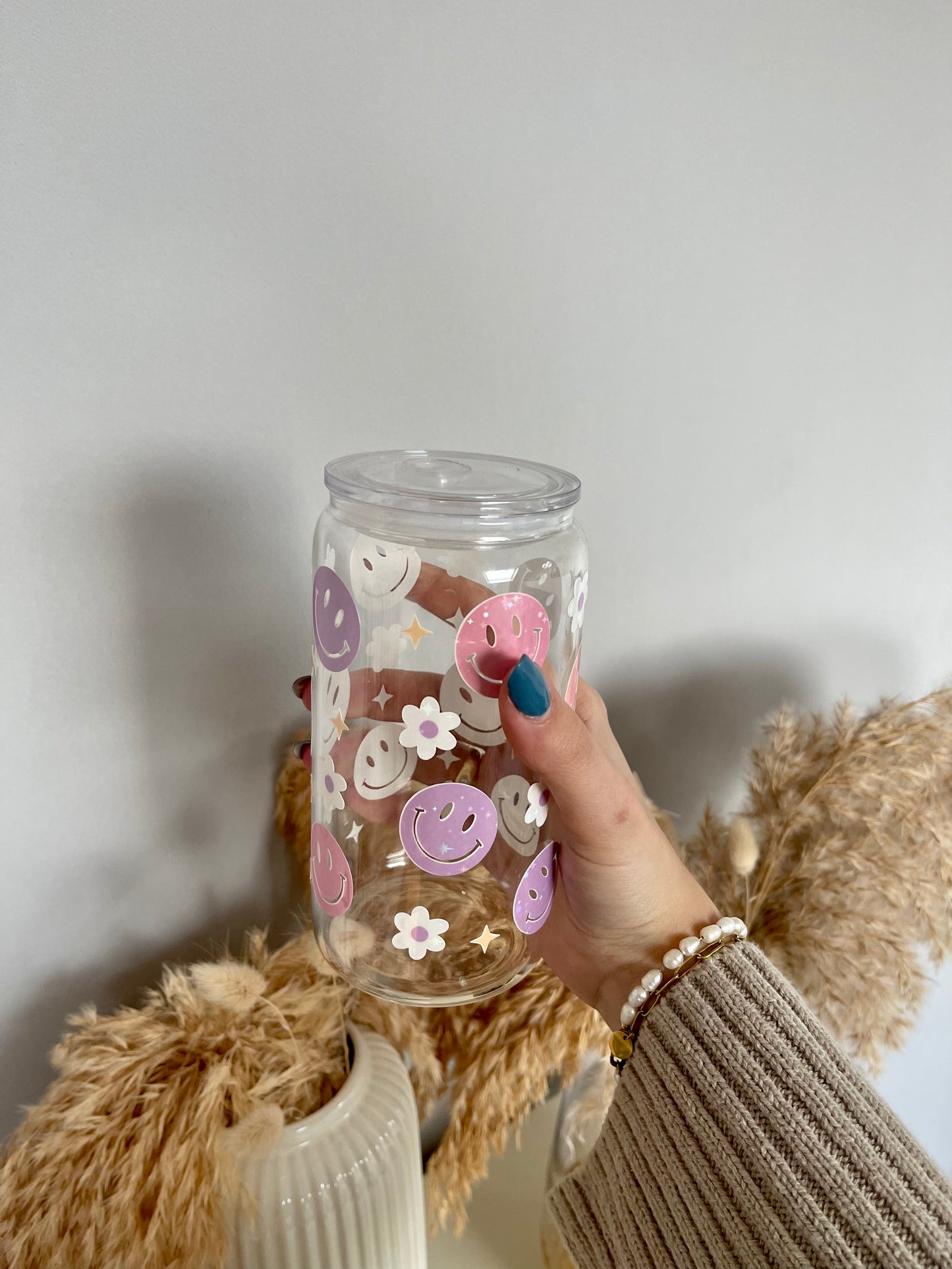 Deckel Trinkglas transparent