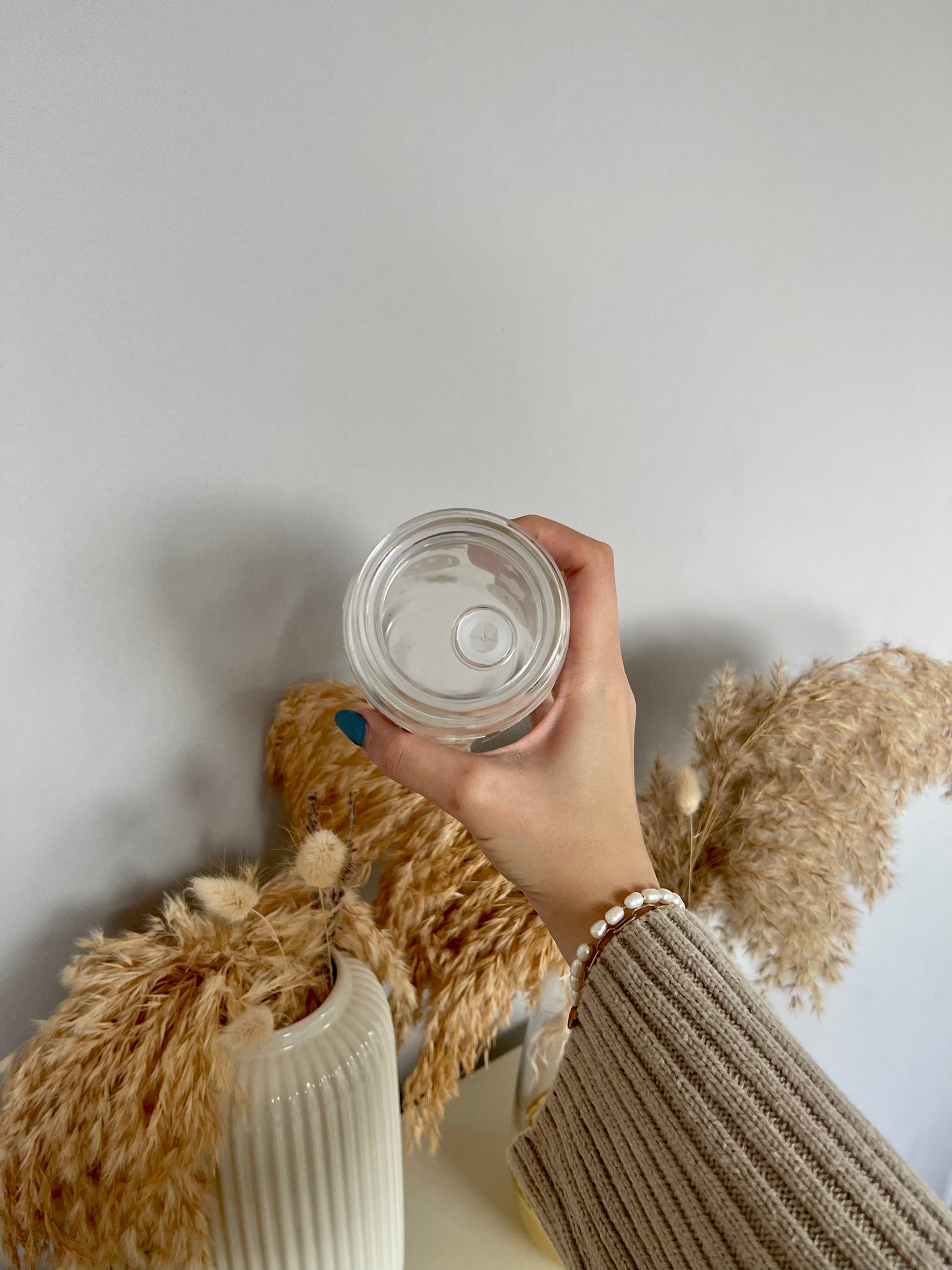 Deckel Trinkglas transparent