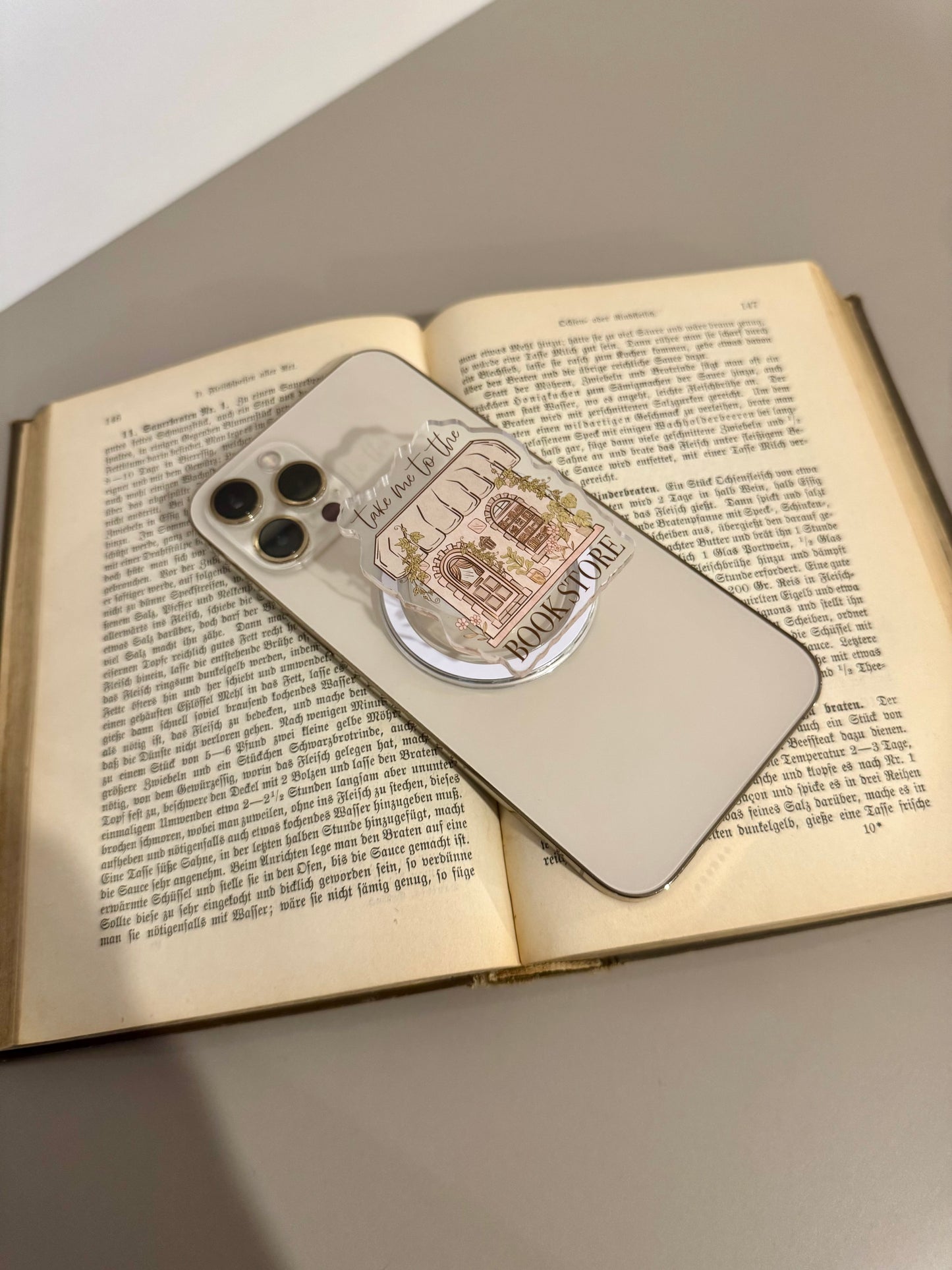 Magnetischer Handy/Ebook Grip bookstore