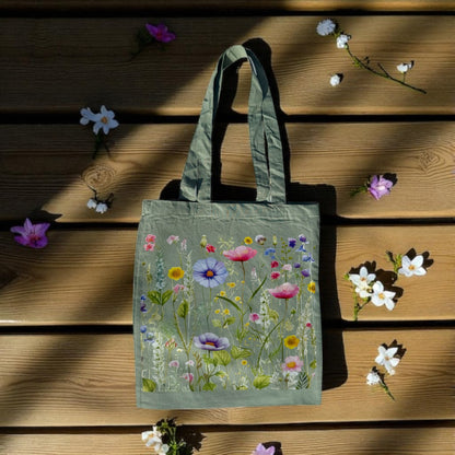 Jutebeutel Wildblumen