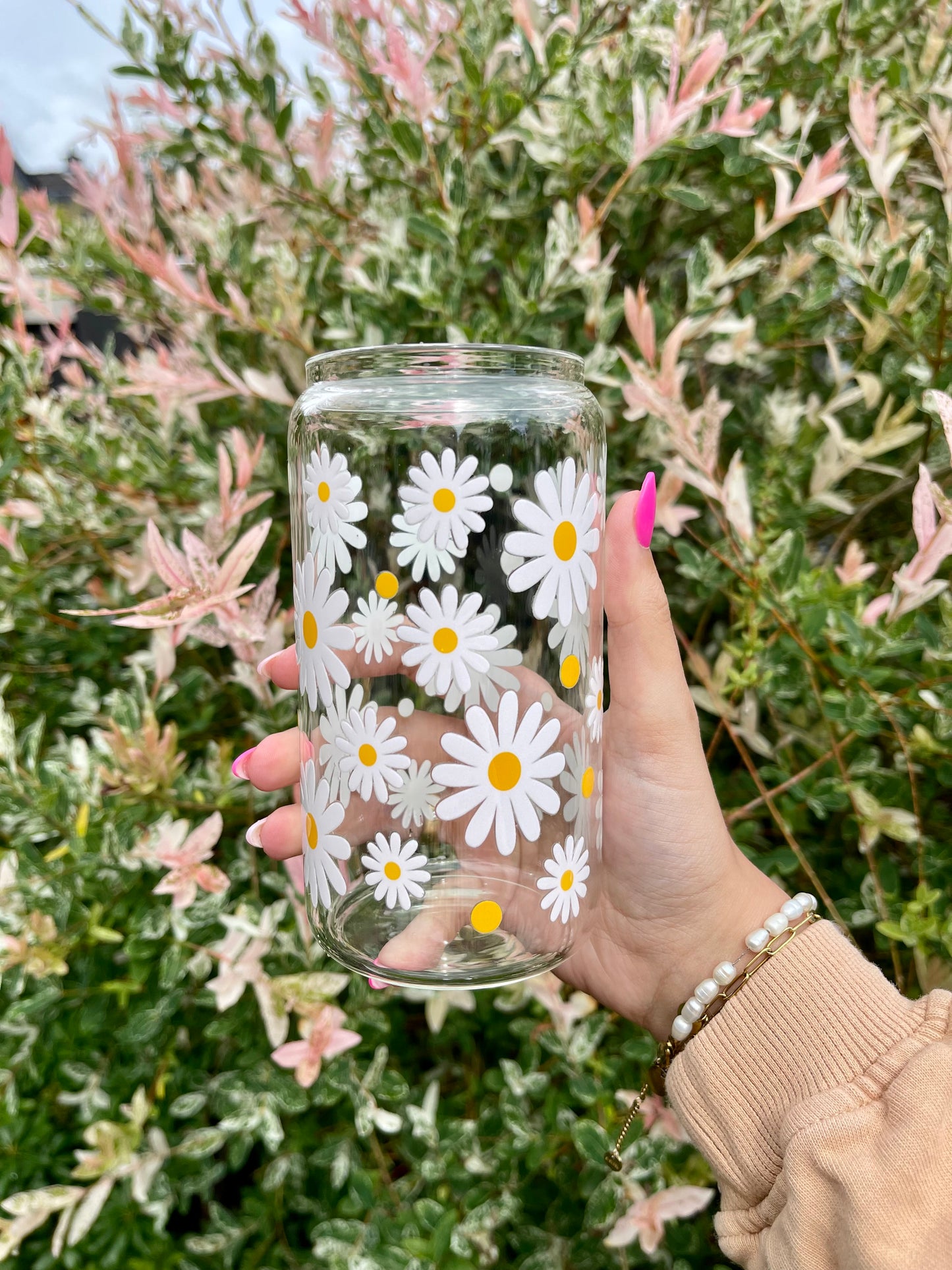 Trinkglas große Gänseblümchen 470ml