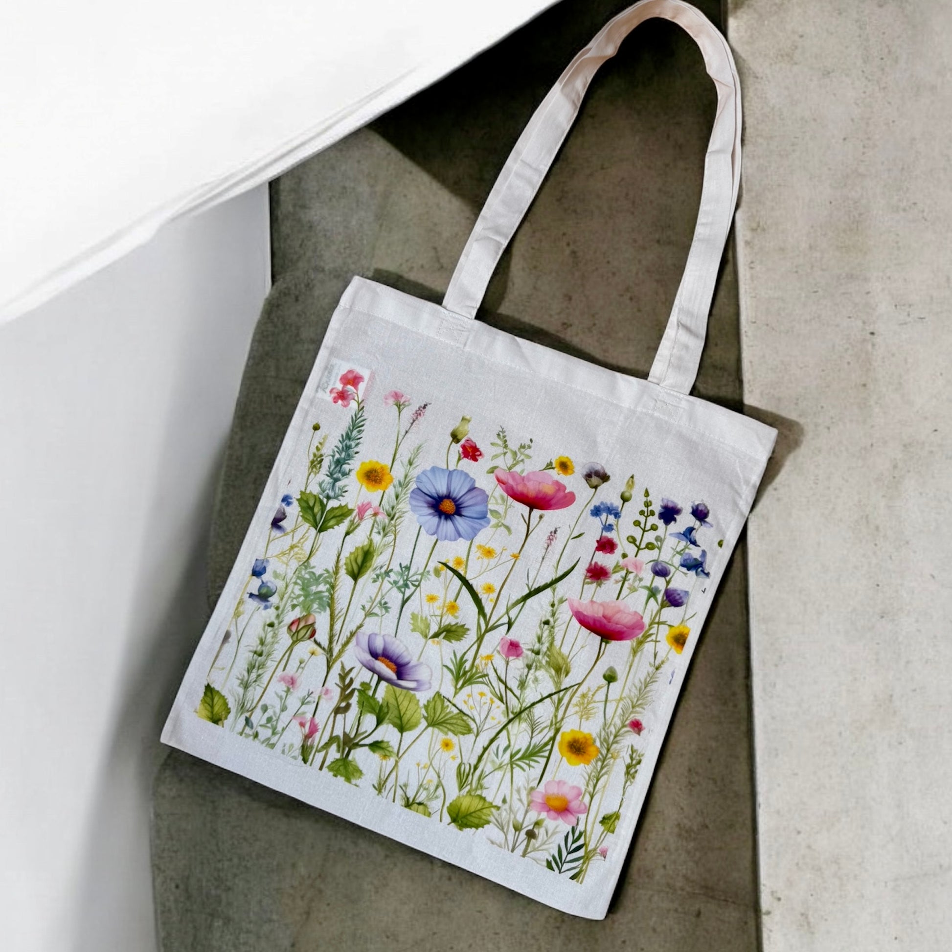 jutebeutel aufbewahren Jutebeutel Wildblumen