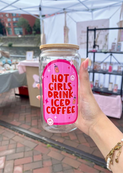 Trinkglas hot girls drink iced coffee 470ml