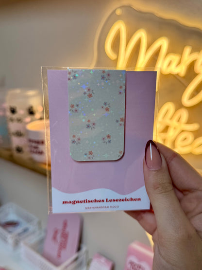 magnetisches Lesezeichen gelb Blümchen