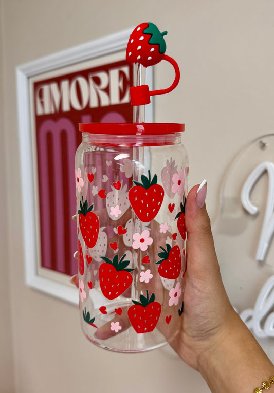 Trinkglas Set Erdbeere