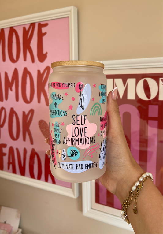 Trinkglas self love affirmation 470ml