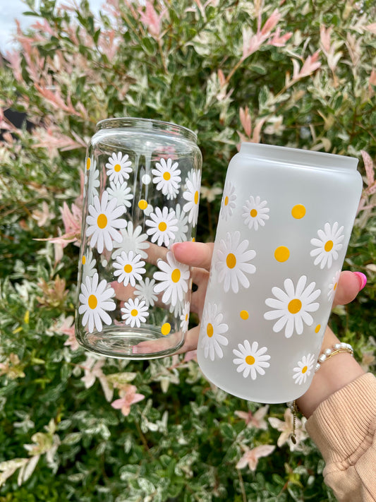 Trinkglas große Gänseblümchen 470ml
