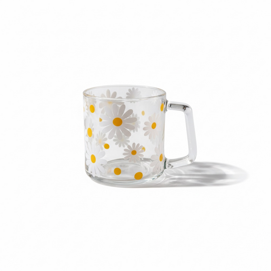 Glastasse Gänseblümchen