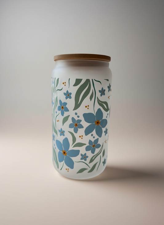 Trinkglas Floralia blau 470ml