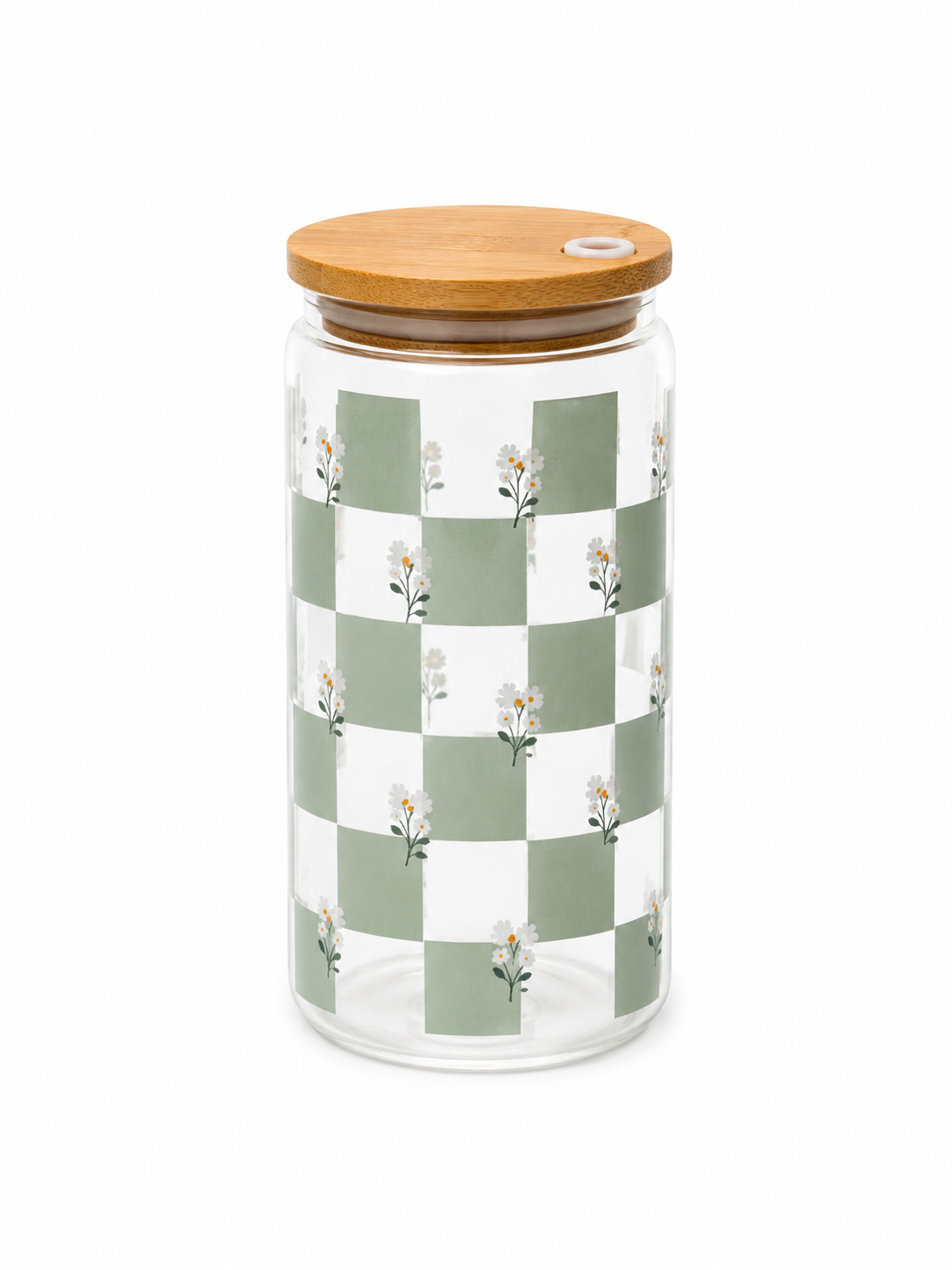 Trinkglas Karo grün Daisy 470ml