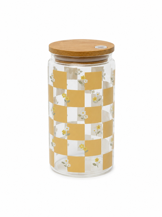 Trinkglas Karo gelb Daisy 470ml
