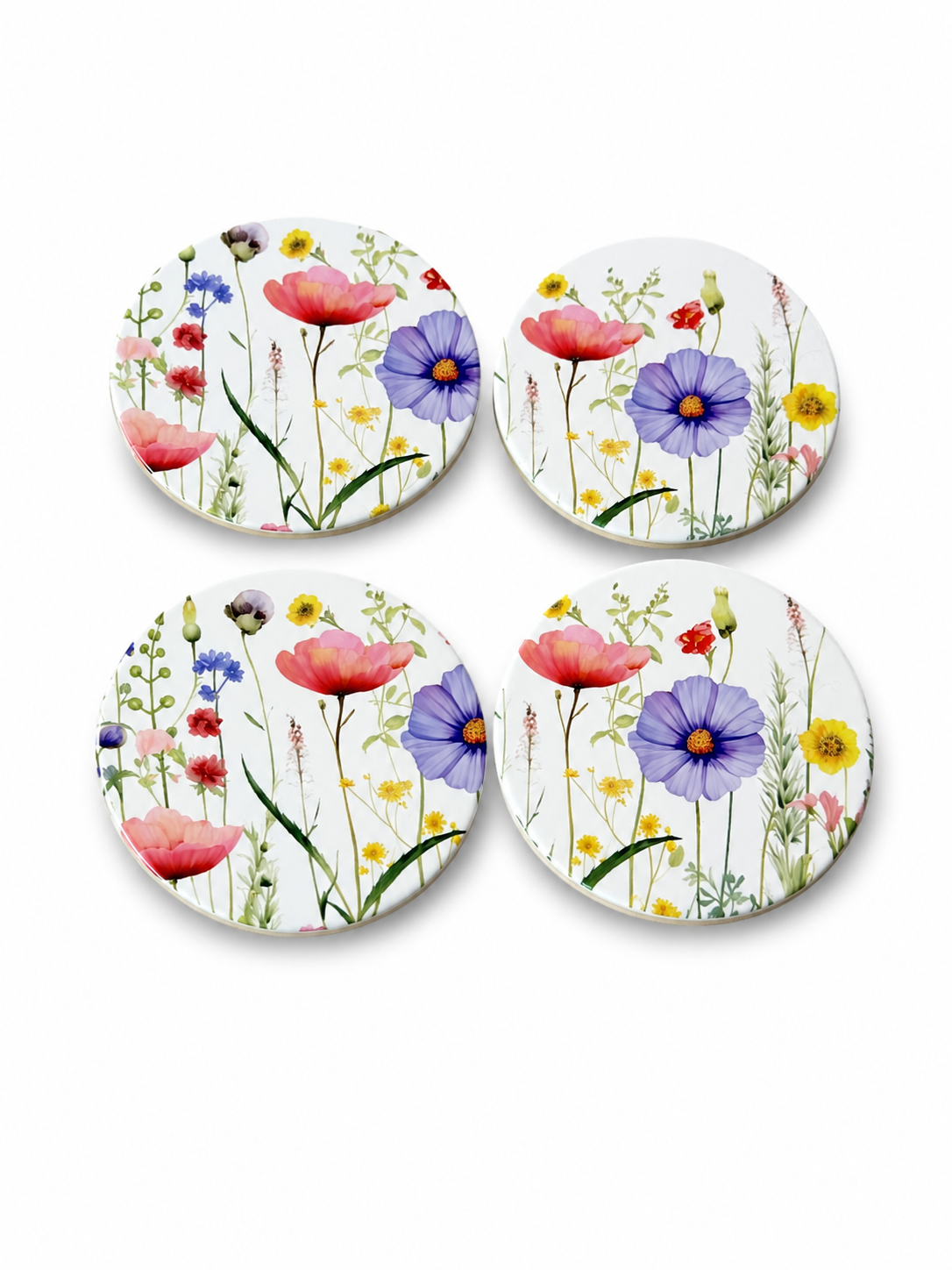Keramikuntersetzer "Wildblumen"