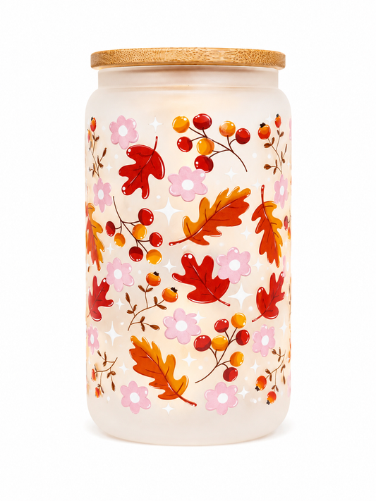 Trinkglas golden leaves 470ml
