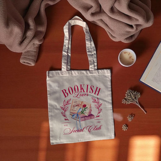 Jutebeutel bookish lovers (rosa)