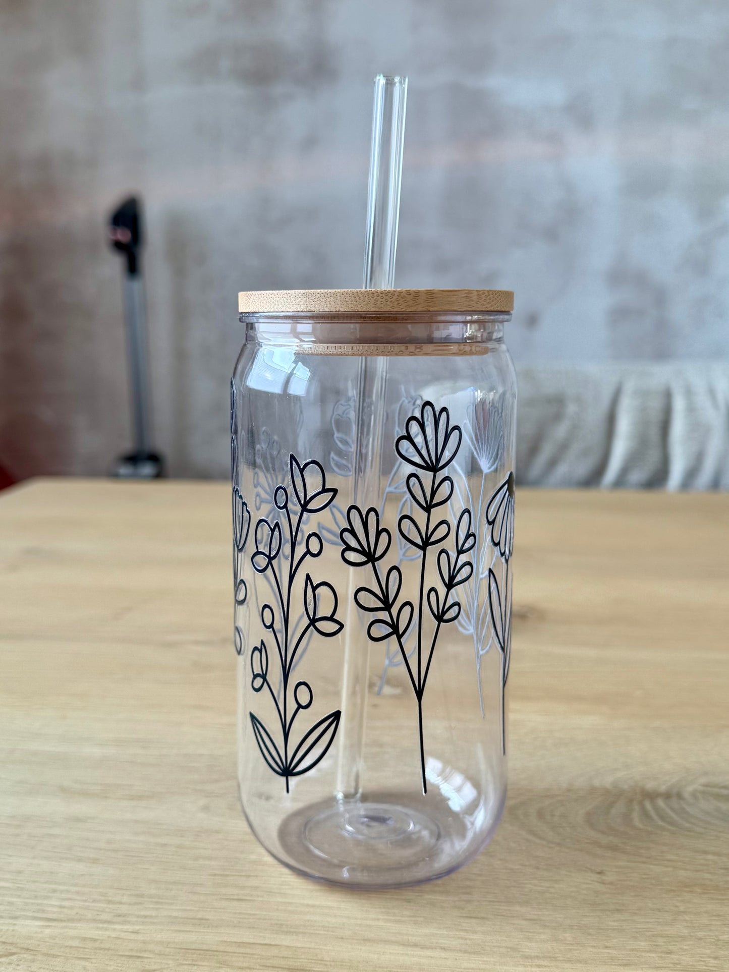 Plastikglas floral