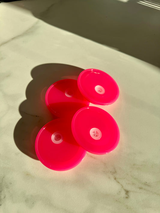 Deckel Trinkglas pink