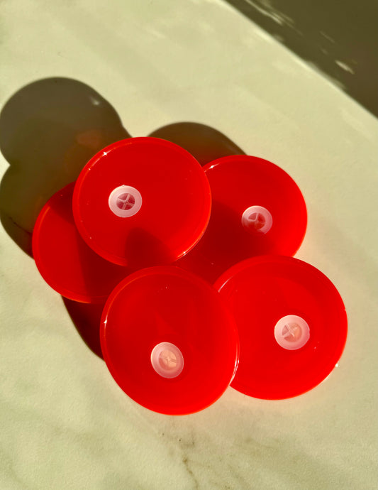 Deckel Trinkglas rot