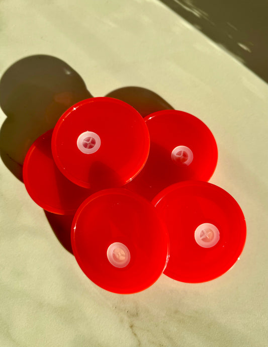 Deckel Trinkglas rot