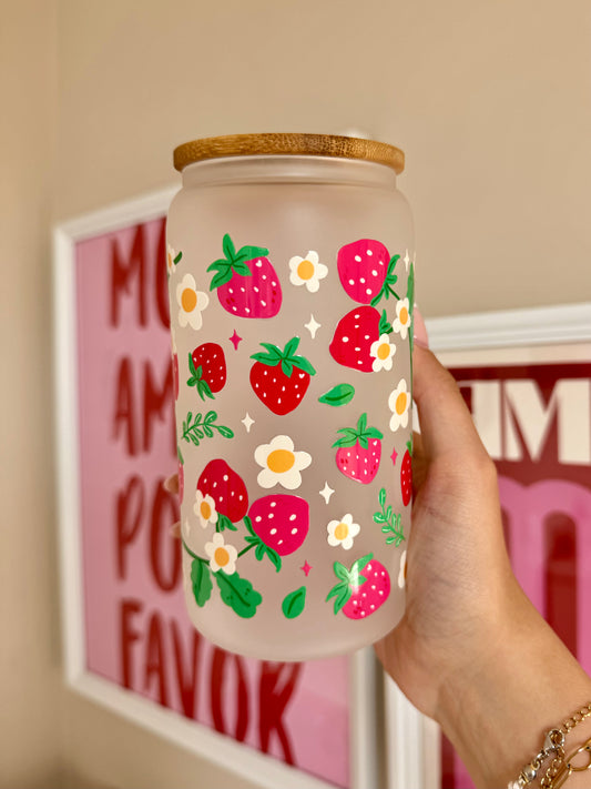 Trinkglas kleine Erdbeeren  470ml