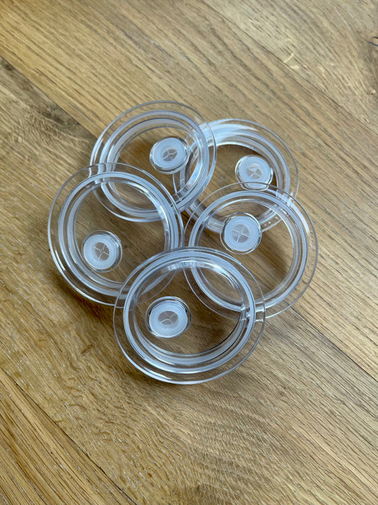 Deckel Trinkglas transparent
