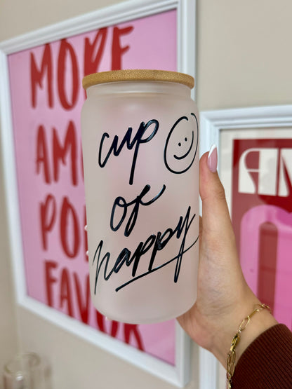 Trinkglas cup of happy 470ml