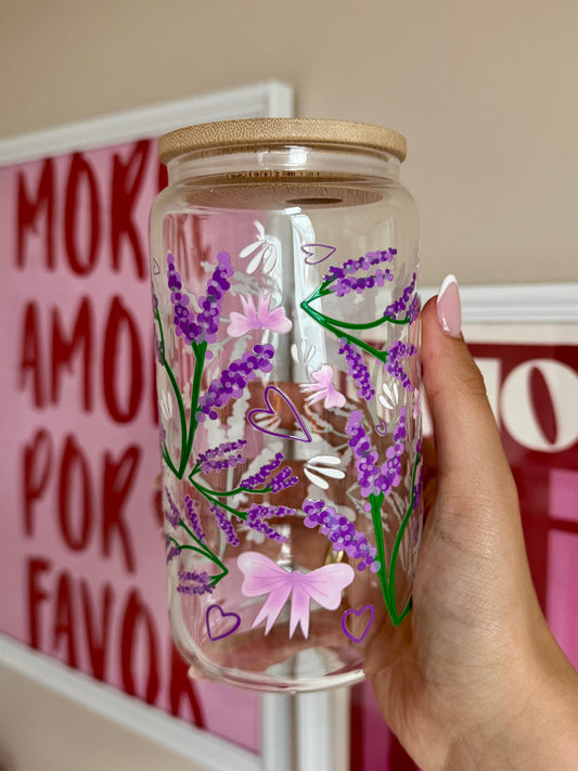 Trinkglas Lavendel