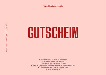 MarysHandcraftedCo - Gutscheine