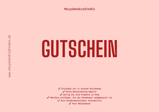 MarysHandcraftedCo - Gutscheine